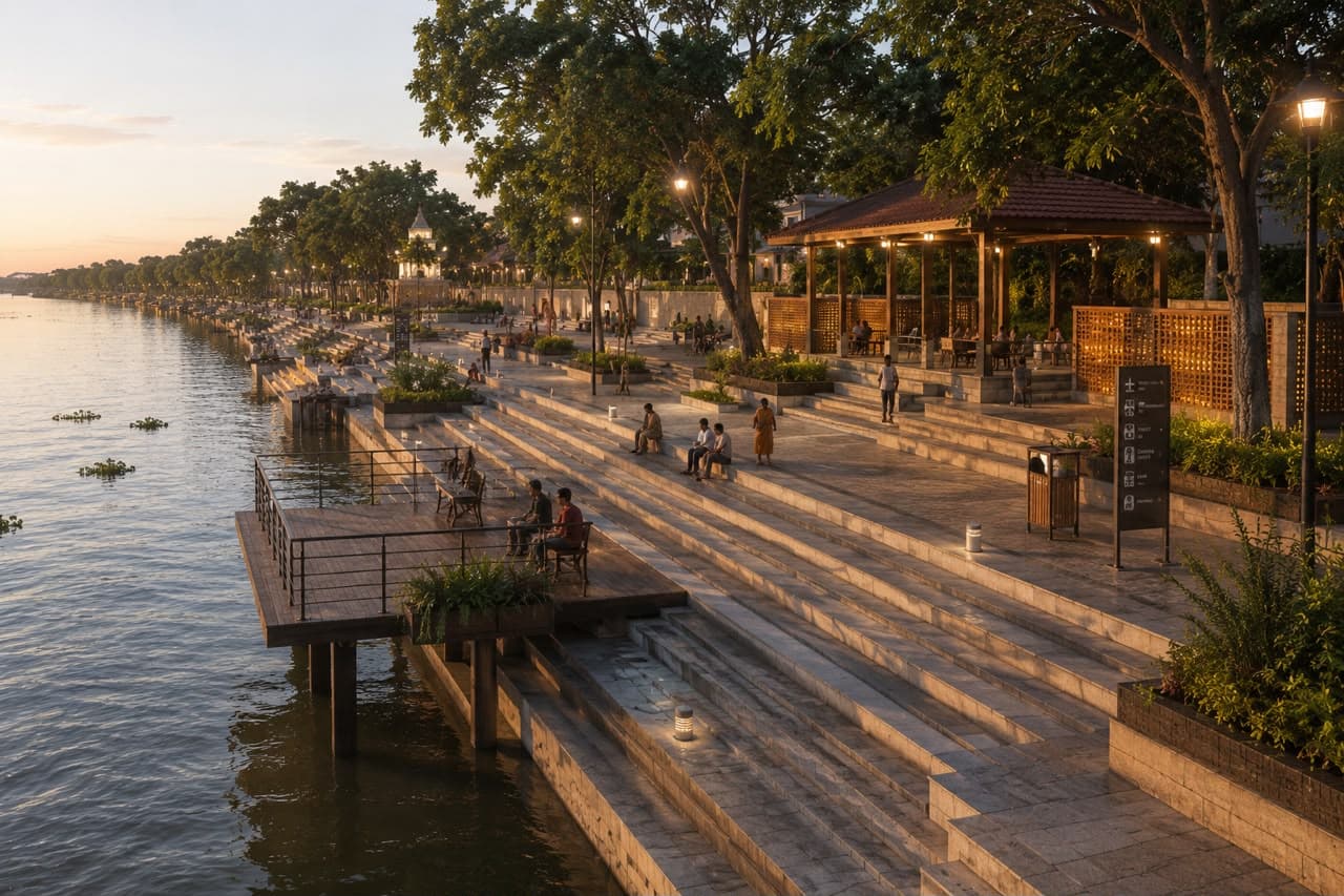 Varanasi Ghat Rejuvenation — Riverfront Revitalization in Varanasi, Uttar Pradesh by Elephant Studio Architects